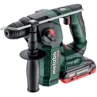 Metabo Akku Hammer BH 18 LTX BL 16 (mit 2 Akkus, LED-Licht, Hammerbohren+Bohren)