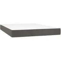 vidaXL Materasso a molle insacchettate grigio scuro 140x200x20 cm in velluto