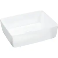 vidaXL Lavabo Bianco 48x37x13 cm in Vetroceramica Rettangolare