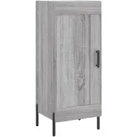 vidaXL Credenza Grigio Sonoma 34,5x34x90 cm Materiale a base di legno