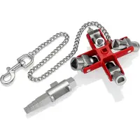 Knipex 00 11 06 V01 Chiave universale "Bau" per armadi e sistemi di chiusura standard 90 mm (scheda SB/blister)