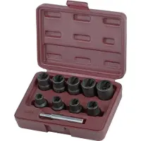 KRAFTWERK KRA 3058 Set di 10 estrattori per viti rotte da 1/2", 10 pezzi.