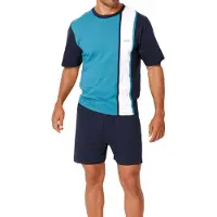 H.I.S. Pigiama corto navy / turchese / bianco