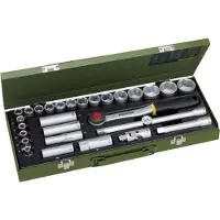 Proxxon Industrial Steckschlüsselsatz 29-tlg. 1/2", 8 - 34 mm, Nusskasten mit Ratsche