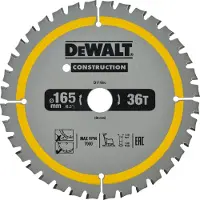 DeWalt Lama Per Sega Circolare Per Legno 165/20mm 36 Denti