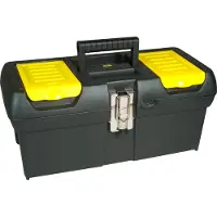 Stanley 1-92-065 1-92-065 Boîte à outils en plastique noir, jaune