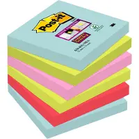 Post-It Blocco Note Adesivo Rimovibile Super Adesivo Con Confezione Da 90 Fogli Di 76x76 Mm 6 Unità