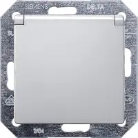 Siemens DELTA i-system Schuko 5UB1937 Presa 10/16A 250V alluminio-metallo