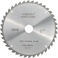Metabo 216 x 2,4 x 30 mm Disco da Taglio per Legno 40T