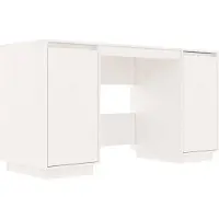 vidaXL Scrivania bianca 140x50x75 cm in legno di pino massiccio