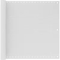 vidaXL Schermo privacy per balconi HDPE 90x600 cm bianco