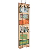 vidaXL -Balcone da letto con 6 fodere Live Life 120x40 cm