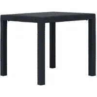 vidaXL Tavolo da giardino antracite 79x79x72 cm in plastica effetto rattan