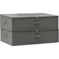 vidaXL Scatole portaoggetti 2 pezzi in tessuto 70x40x18 cm antracite