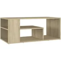 vidaXL Tavolino in rovere Sonoma 100x50x40 cm in materiale derivato dal legno