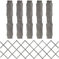 vidaXL Recinzioni a traliccio 5 pz. Legno massiccio di abete grigio 180x60 cm