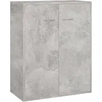 vidaXL Credenza grigio cemento 60 x 30 x 75 cm truciolato