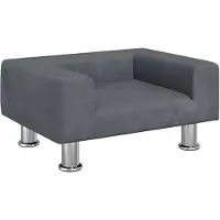 vidaXL Letto per cani grigio scuro 50x40x26,5 cm in velluto