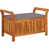 vidaXL Panca da giardino con cuscini 91 cm in legno massiccio di acacia