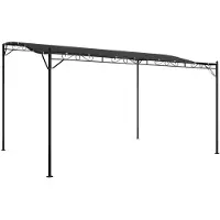 vidaXL Tenda da sole antracite 4x3 m 180 g/m² tessuto e acciaio