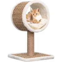 Super Merchant Tiragraffi per gatti con tunnel e giocattolo 56 cm in erba di mare