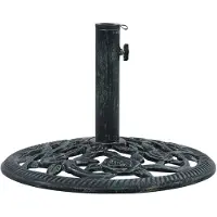 vidaXL Supporto per ombrellone verde 9 kg 40 cm in ghisa