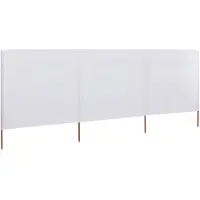 vidaXL Tessuto frangivento 3 pezzi 400 x 120 cm Bianco