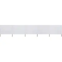 vidaXL Windschutzscheibe 5 Paneele 600x80 cm Stoff Sand weiß