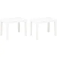 vidaXL Panche da giardino 2 pz. Plastica bianca