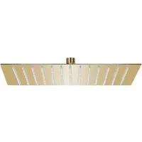 vidaXL Regenduschkopf Quadrat 30 x 30 cm Edelstahl Gold gefärbt