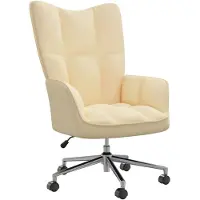 Möbelando Poltrona "Hambach" in velluto (100% poliestere), acciaio in bianco crema. Dimensioni (L/A/D) 61x102x69 cm