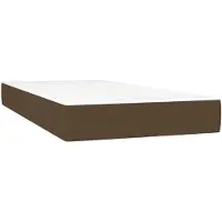 vidaXL Materasso a molle insacchettate marrone scuro 90x190x20 cm tessuto