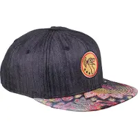 Djinns Cappello da baseball 'Peacock' opale / giallo pastello / rosso carminio / nero