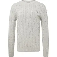 Gant per uomo. 8050601 Maglione Girocollo Grigio (S), Casual, Cotone