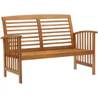 vidaXL Panchina da giardino 119 cm in legno massiccio di acacia