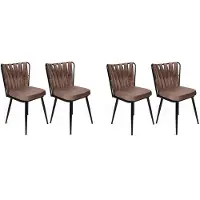 Skye Decor , Kuşaklı-233 V4, set di sedie (4 pezzi), marrone chiaro, 100% METALLO, 43 x 43 x 82 cm