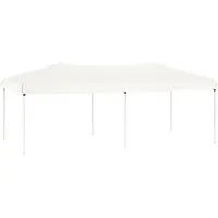 vidaXL Tenda pieghevole per feste bianca 3x6 m