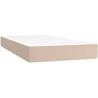 vidaXL Materasso a molle insacchettate Cappuccino 100x200x20 cm in Pelle finta