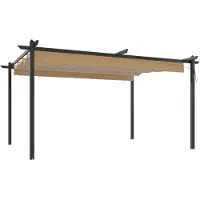 vidaXL Padiglione con tetto estensibile 4x3 m Taupe