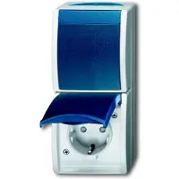 Busch-Jaeger Busch Jaeger 2601/6/20 EBW-53 Steckdose Typ F Blau - Weiß (1684-0-0330)
