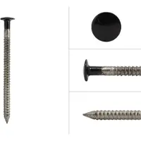 Wovar Chiodi ad anello in acciaio inox per rivestimenti Nero 2,6 x 40 - 500 grammi