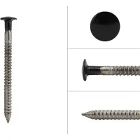 Wovar Chiodi ad anello in acciaio inox per rivestimenti Nero 2,6 x 35 - 500 grammi