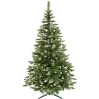 Springos Albero di Natale artificiale Premium 150 cm pino diamante con neve artificiale e pigne vere Albero di Natale dal look invernale