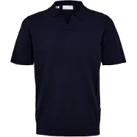 Selected Camicia Polo In Maglia Uomini Blu M