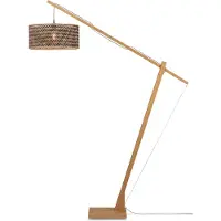 Good&Mojo - Lampada da terra Java - bambù/nero - 175x50x207cm per soggiorno, camera da letto