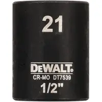 DeWalt Steckschluessel kurz 21mm 1/2 Schlagfest