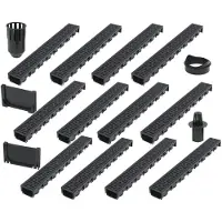 vidaXL Canali di drenaggio 12 pz. Plastica 12 m