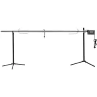 vidaXL Spiedo automatico per barbecue con motore in acciaio inox 207×45×81 cm