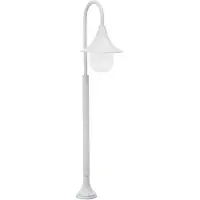 vidaXL Dissuasore luminoso da giardino E27 120 cm Alluminio Bianco