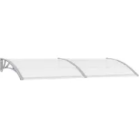 vidaXL Tettoia per porte grigio 240x100 cm PC